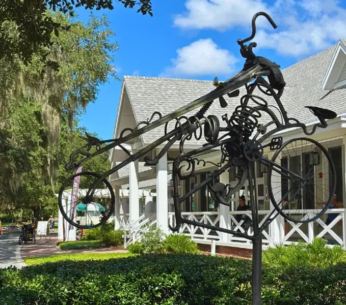 Bike Sculpture at West Orange Trail in Oakland, FL