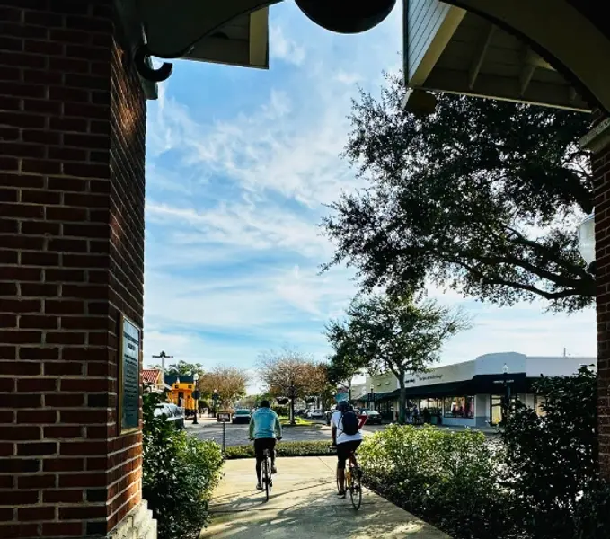 Bikers on the West Orange Trail in Winter Garden