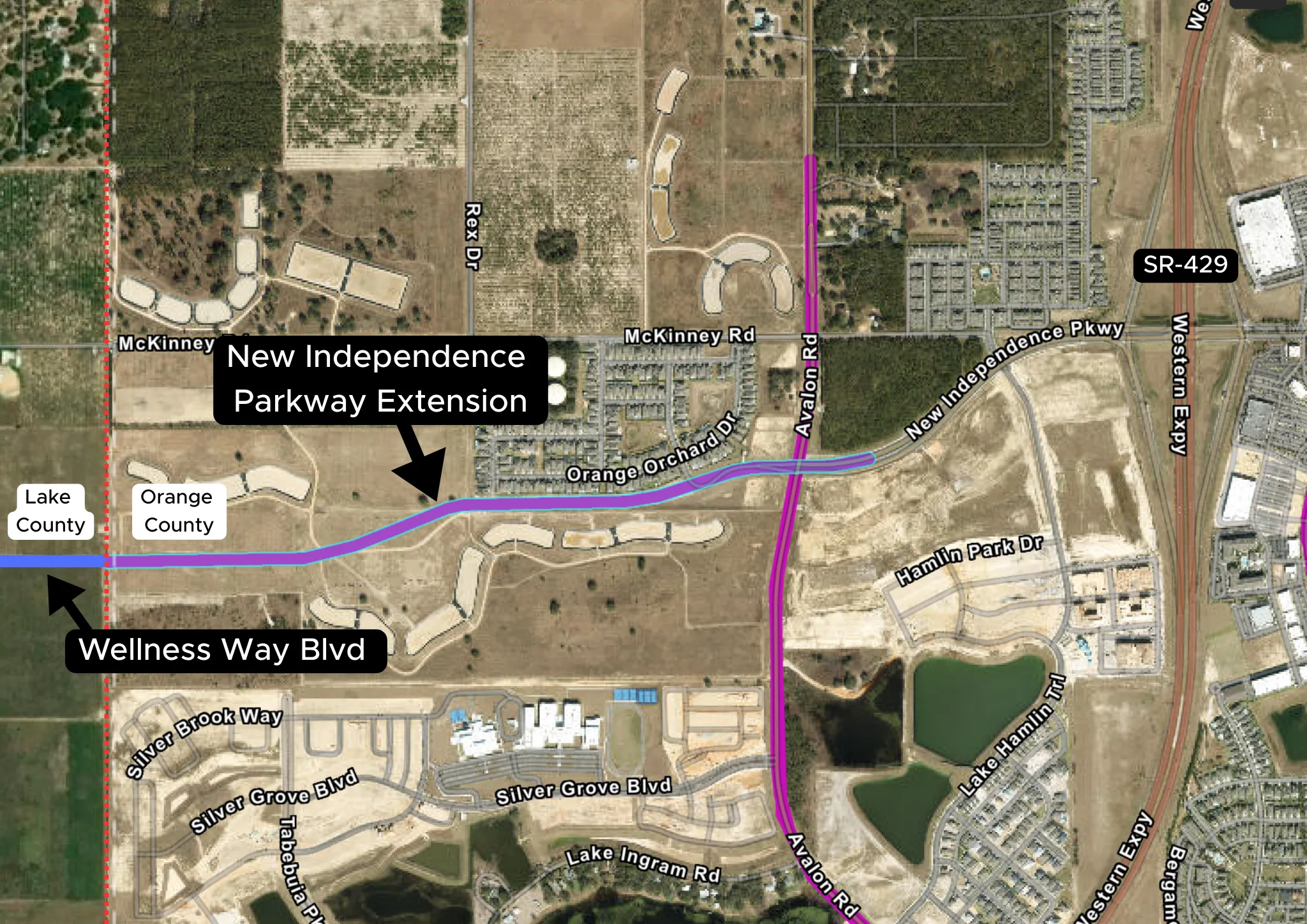 New Independence Parkway Extension Map