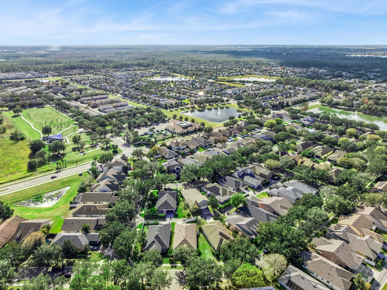 Bentonshire Park and surrounding Horizon West community aerials