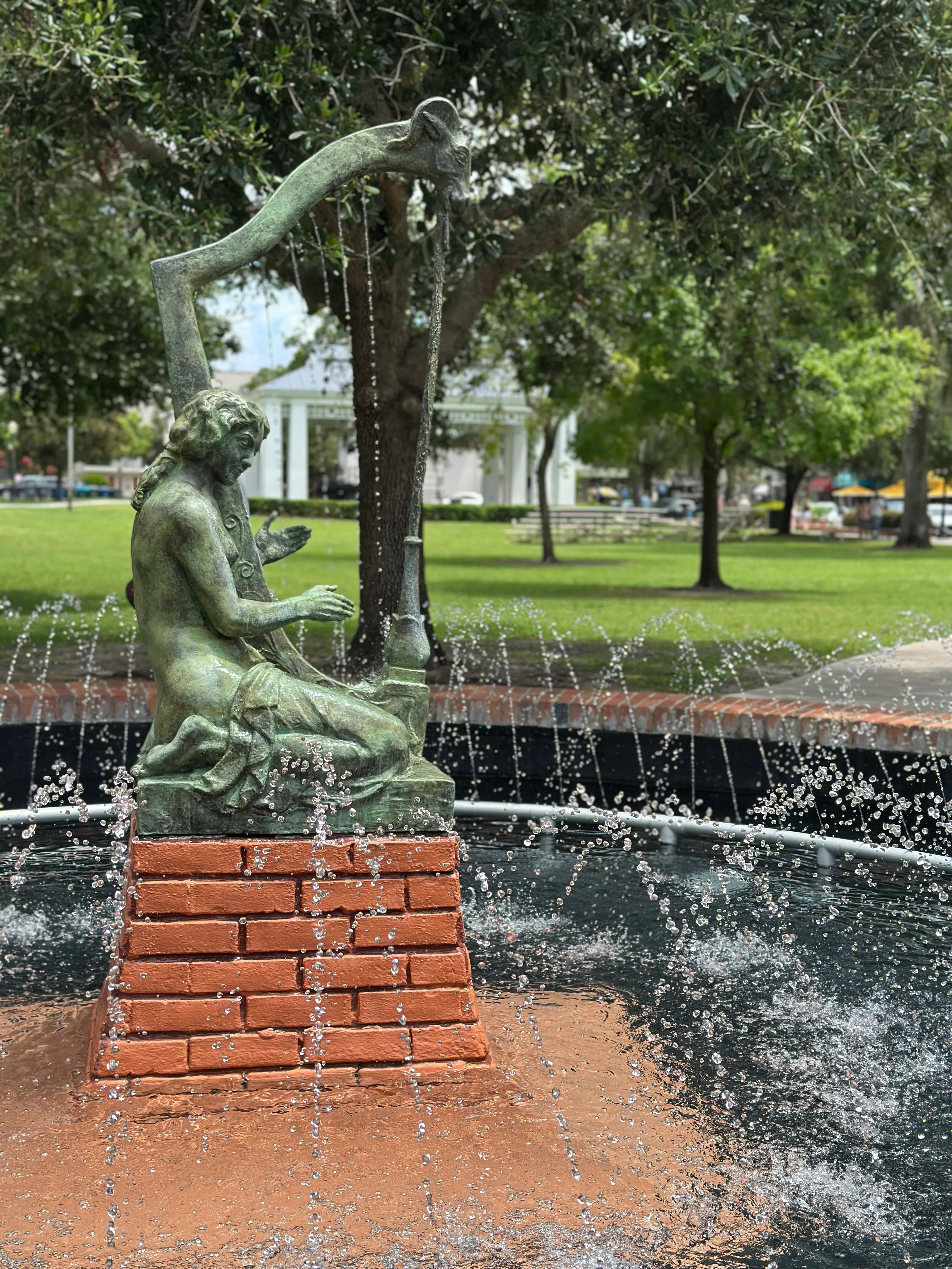 Emily Fountain at Central Park in Downtown Winter Park, FL