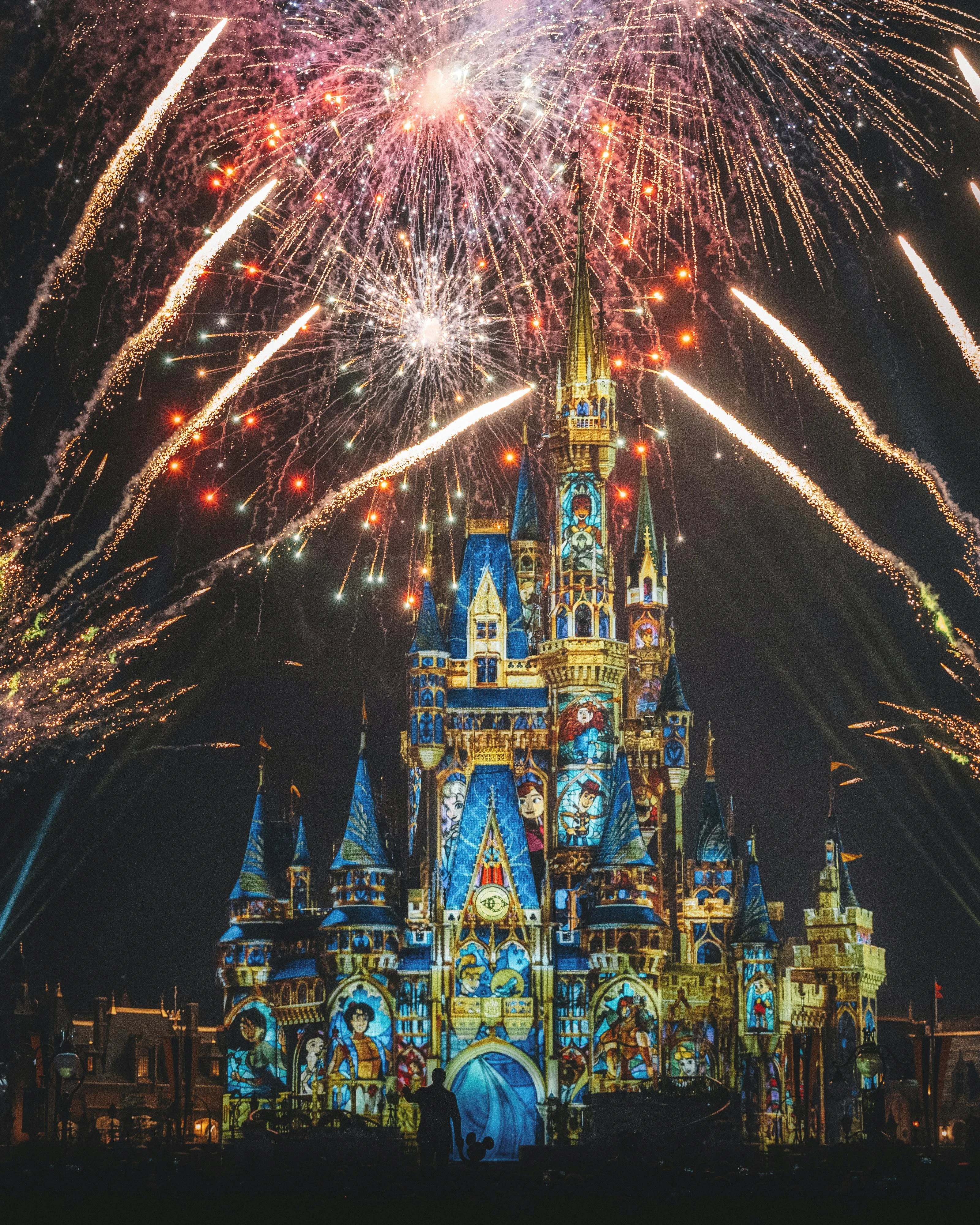 Magic Kingdom Fireworks over Castle