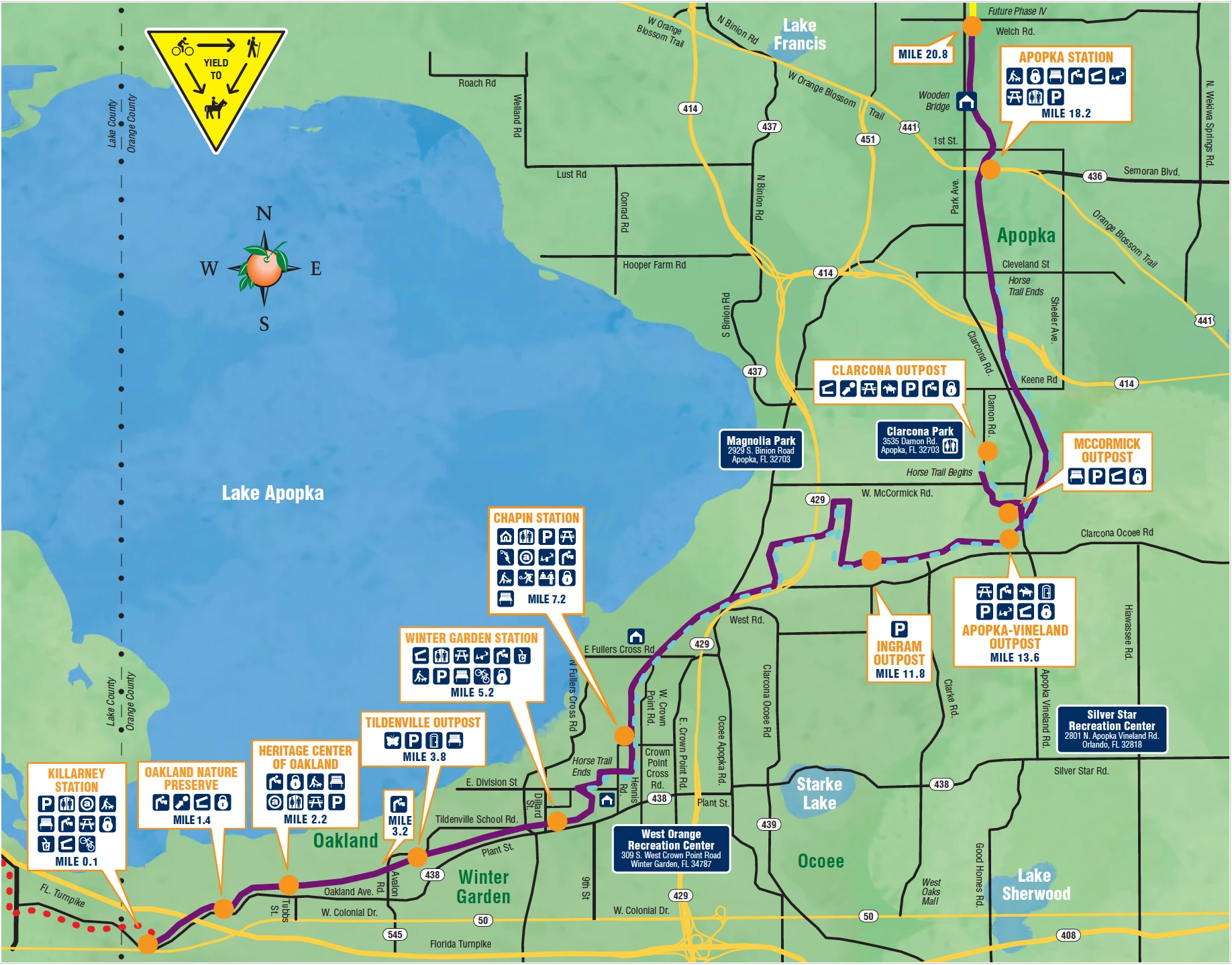 West Orange Trail Map