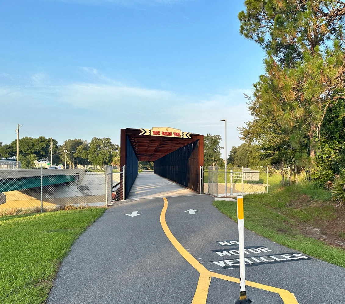 West Orange Trail Bridge over Florida Turnpike in Oakland, Florida
